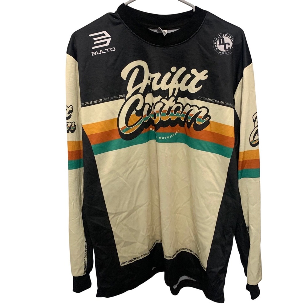 Bulto Drift Custom Moto Jersey Long Sleeve Escape the Ordinary Graphic Black L
